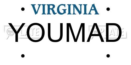 YOUMAD Virginia License Plate