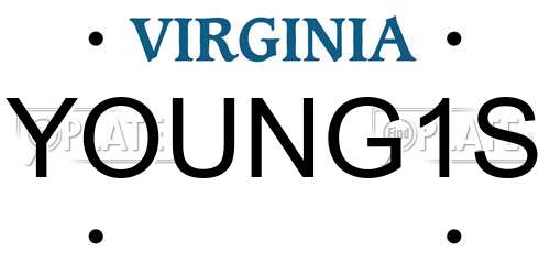 YOUNG1S Virginia License Plate