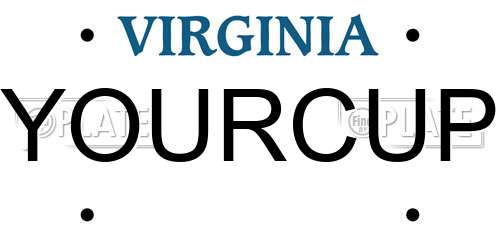 YOURCUP Virginia License Plate