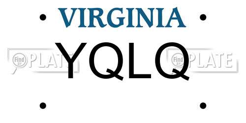YQLQ Virginia License Plate