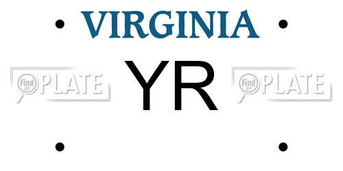 YR Virginia License Plate