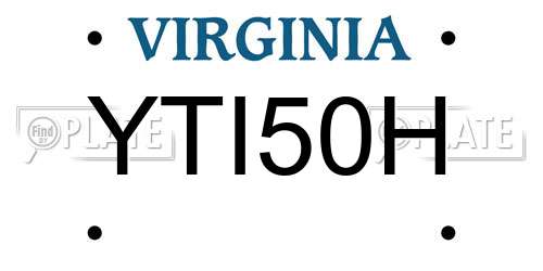 YTI50H Virginia License Plate