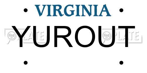 YUROUT Virginia License Plate