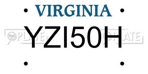 YZI50H Virginia License Plate