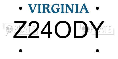 Z24ODY Virginia License Plate