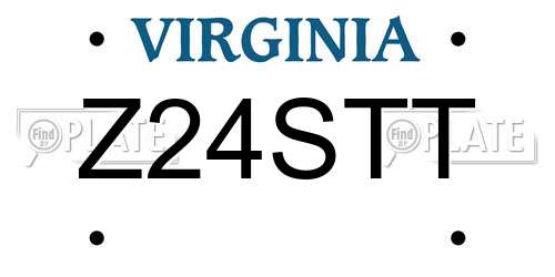 Z24STT Virginia License Plate