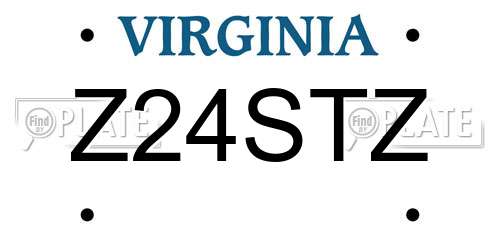 Z24STZ Virginia License Plate
