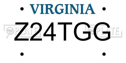 Z24TGG Virginia License Plate