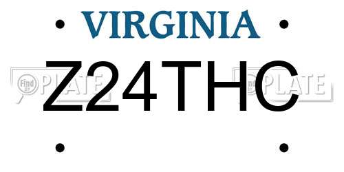 Z24THC Virginia License Plate