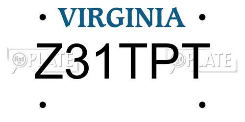 Z31TPT Virginia License Plate