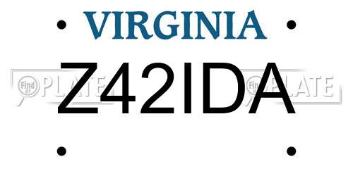 Z42IDA Virginia License Plate