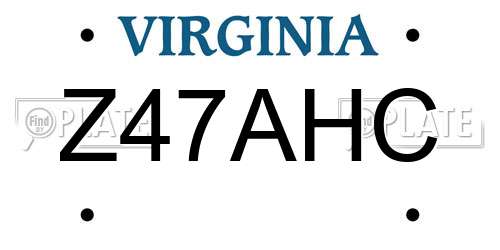 Z47AHC Virginia License Plate