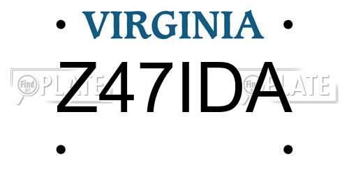 Z47IDA Virginia License Plate