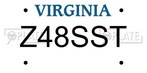 Z48SST Virginia License Plate