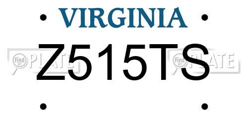 Z515TS Virginia License Plate