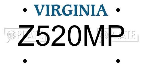 Z520MP Virginia License Plate