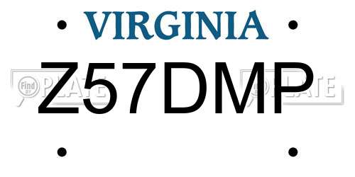 Z57DMP Virginia License Plate