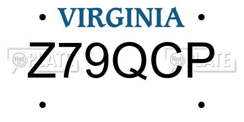 Z79QCP Virginia License Plate