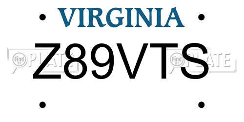 Z89VTS Virginia License Plate