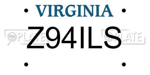 Z94ILS Virginia License Plate
