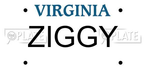 ZIGGY Virginia License Plate