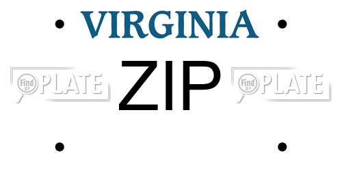 ZIP Virginia License Plate
