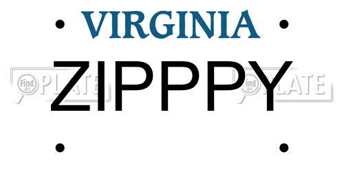 ZIPPPY Virginia License Plate