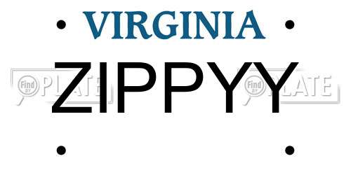 ZIPPYY Virginia License Plate