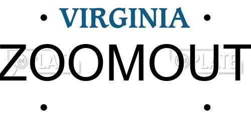 ZOOMOUT Virginia License Plate