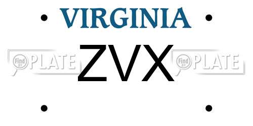ZVX Virginia License Plate
