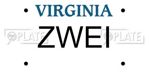 ZWEI Virginia License Plate