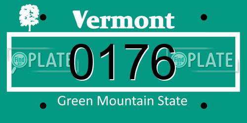 0176 Vermont License Plate