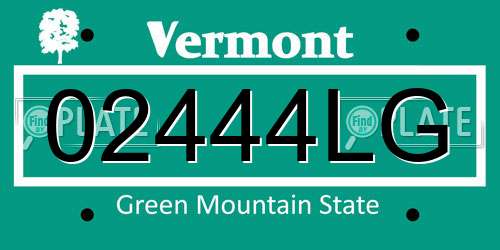 02444LG Vermont License Plate