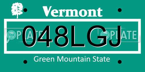 048LGJ Vermont License Plate