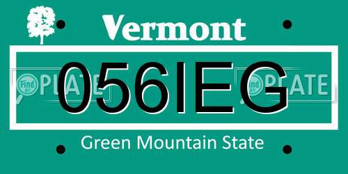 056IEG Vermont License Plate