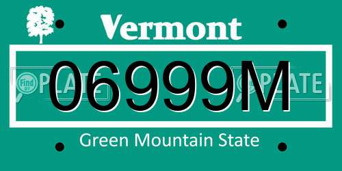 06999M Vermont License Plate