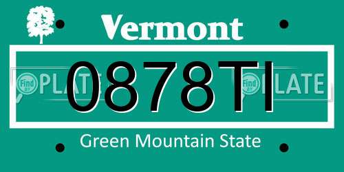 0878TI Vermont License Plate