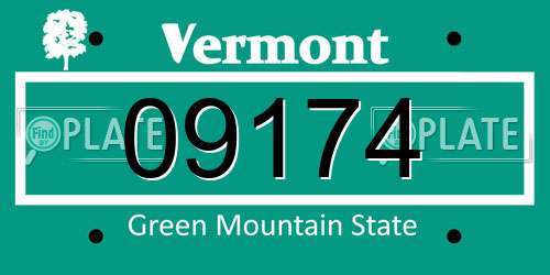 09174 Vermont License Plate