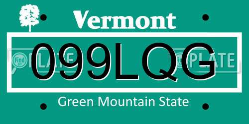 099LQG Vermont License Plate