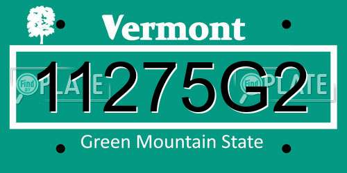 11275G2 Vermont License Plate