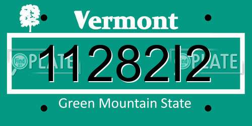 11282I2 Vermont License Plate