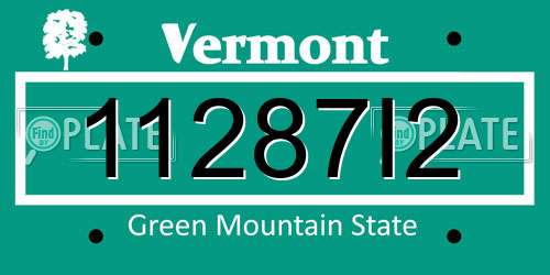 11287I2 Vermont License Plate