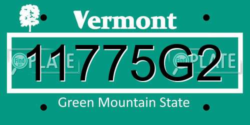 11775G2 Vermont License Plate