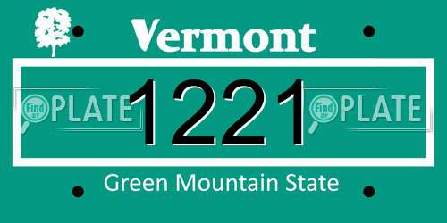 1221 Vermont License Plate