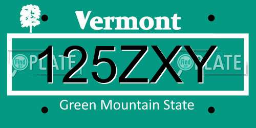 125ZXY Vermont License Plate