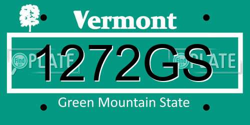 1272GS Vermont License Plate