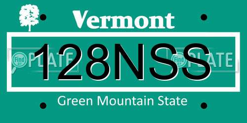 128NSS Vermont License Plate