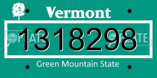 1318298 Vermont License Plate