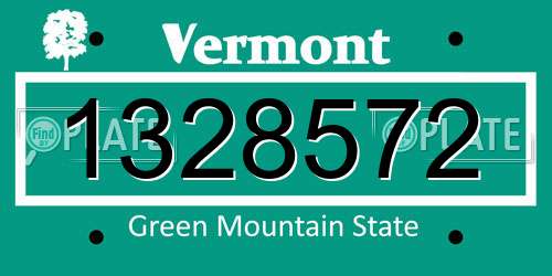 1328572 Vermont License Plate