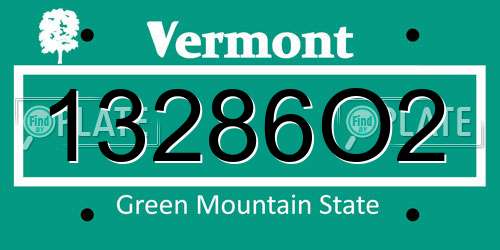 13286O2 Vermont License Plate